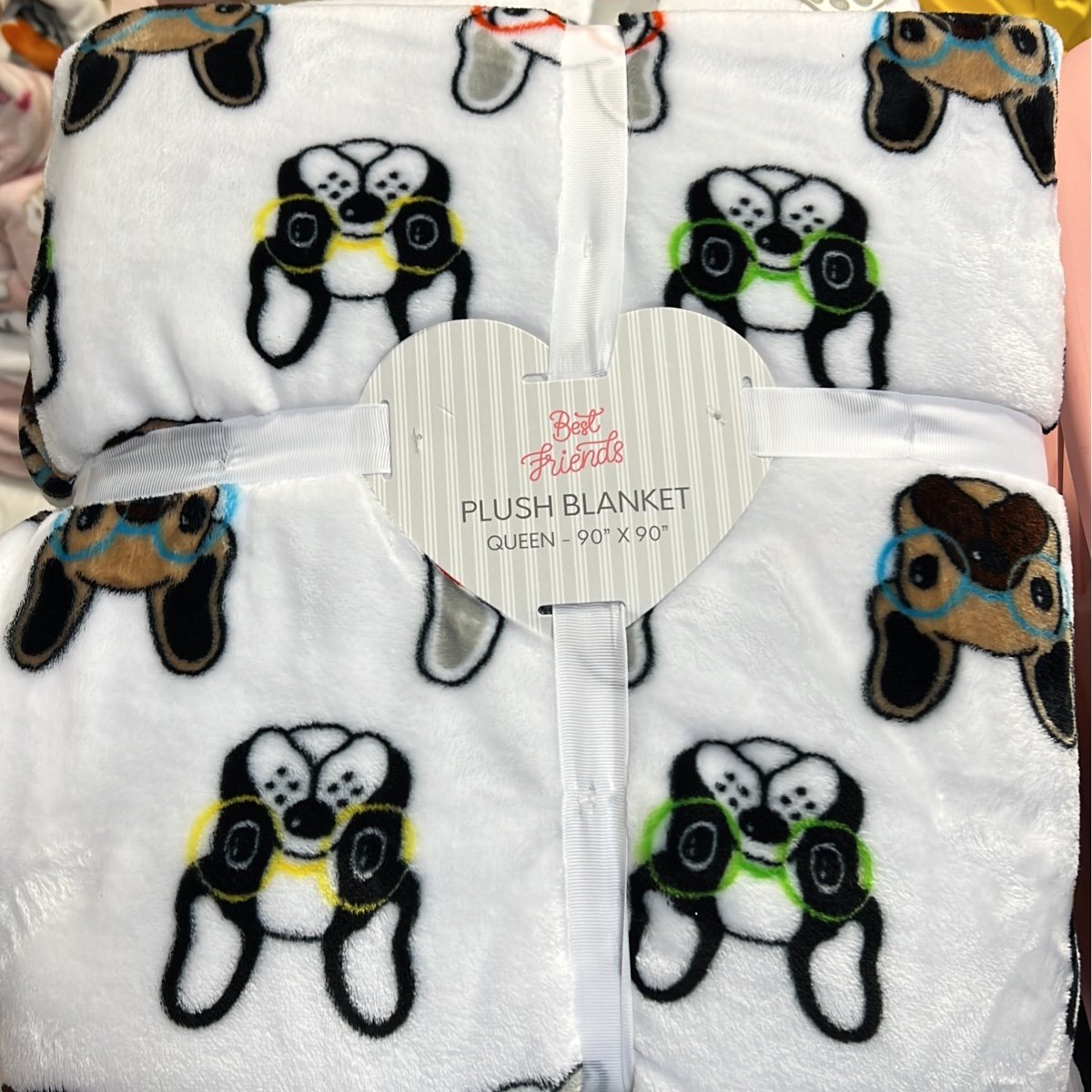 Frenchie Plush Throw Blanket 90x90