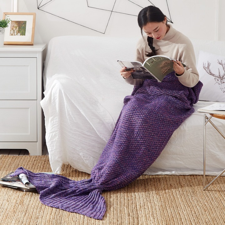Chic and Comfy Mermaid Blanket for Lounging in Bed
