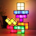 Night Light for Kids, Stackable LED 7 Colors 3D Puzzles Night Light Induction