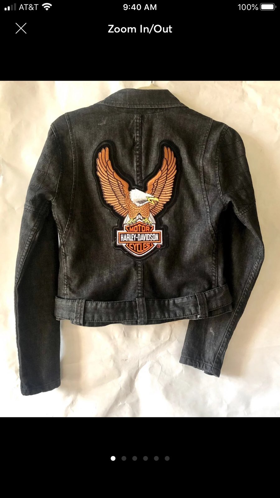 Women's Harley Davidson black denim Moto