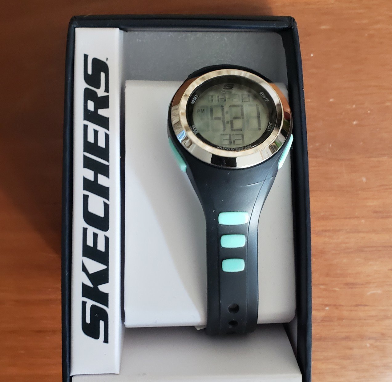 Skechers Women's Watch Digital Quartz blue Black Rubber Band 33mm