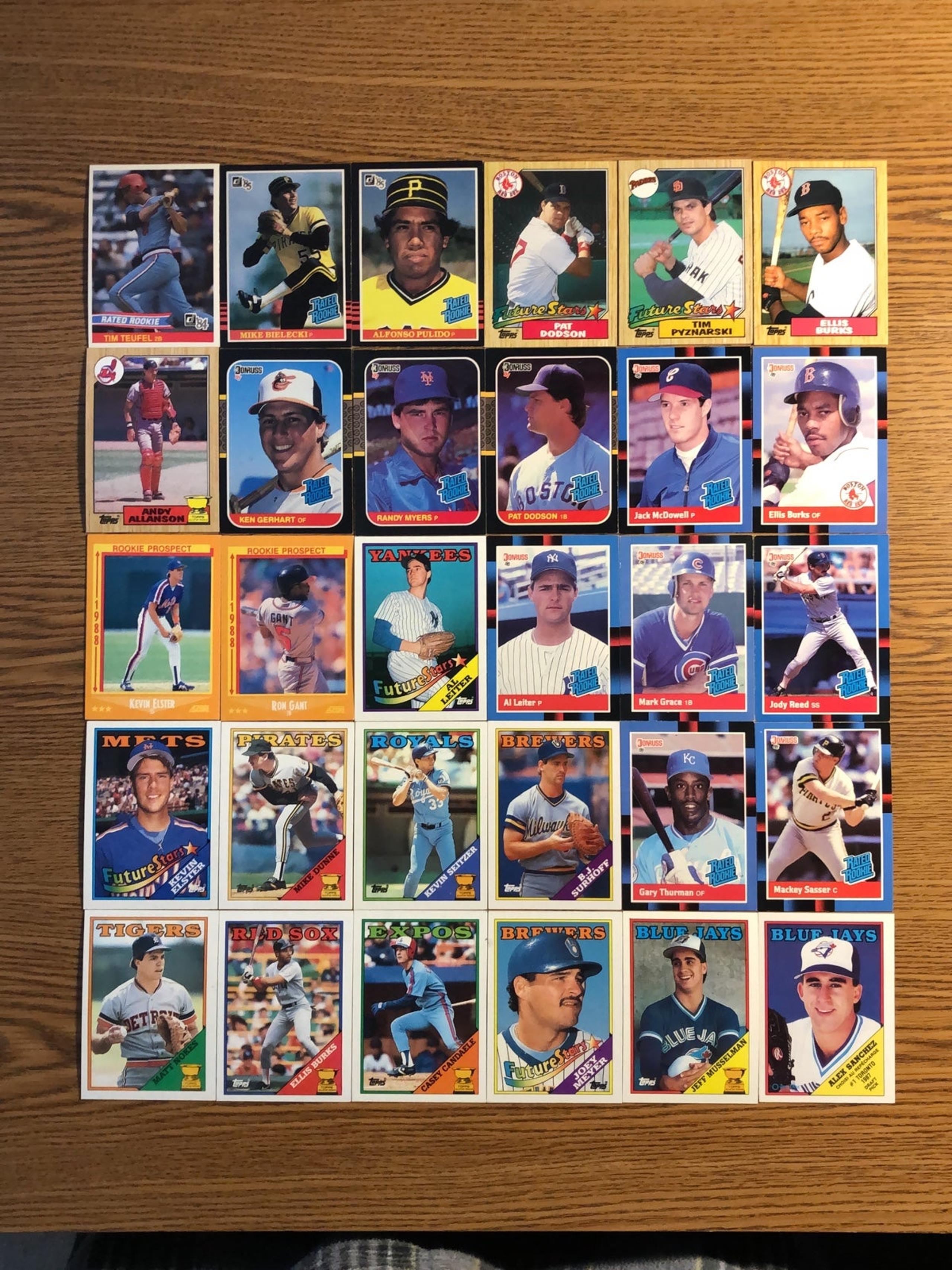 80’s Rookies, Draft Picks & Top Prospects 30-Card Lot w/Burks, Gant & Grace! - MLB