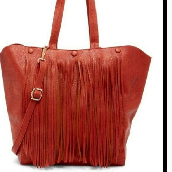 Tamsin fringe tote bag