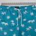 NWT Original Penguin Lined Swim Trunk Short Blue Atoll Palm Tree Size X-LARGE