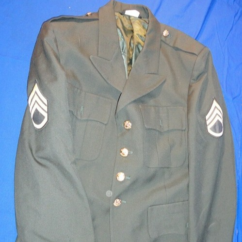 sz41R DEROSSI & SON SERGE AG-489 CLASS A DRESS GREEN ARMY UNIFORM JACKET RC 87