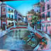 vintage paintings from different countries in 3D 4 included in the set