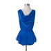 Vintage UNDERCOVER WEAR 80s Women's Blue Nylon Draped Teddy Romper Pajamas M