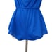Vintage UNDERCOVER WEAR 80s Women's Blue Nylon Draped Teddy Romper Pajamas M