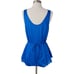 Vintage UNDERCOVER WEAR 80s Women's Blue Nylon Draped Teddy Romper Pajamas M
