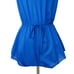 Vintage UNDERCOVER WEAR 80s Women's Blue Nylon Draped Teddy Romper Pajamas M