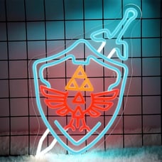 The Legend of Zelda Hyrule Sword & Shield Neon Sign
