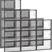 Shoe Organizers Storage Boxes for Closet, 12 Pack Clear