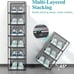 Shoe Organizers Storage Boxes for Closet, 12 Pack Clear