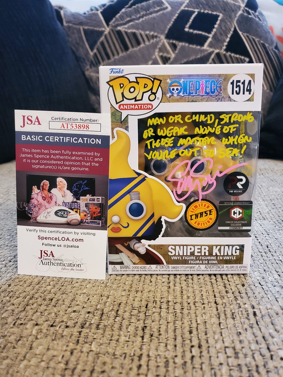 Sniper King Chase Funko Chalice Pre Order Exclusive. Signed / Quoted / Art / COA