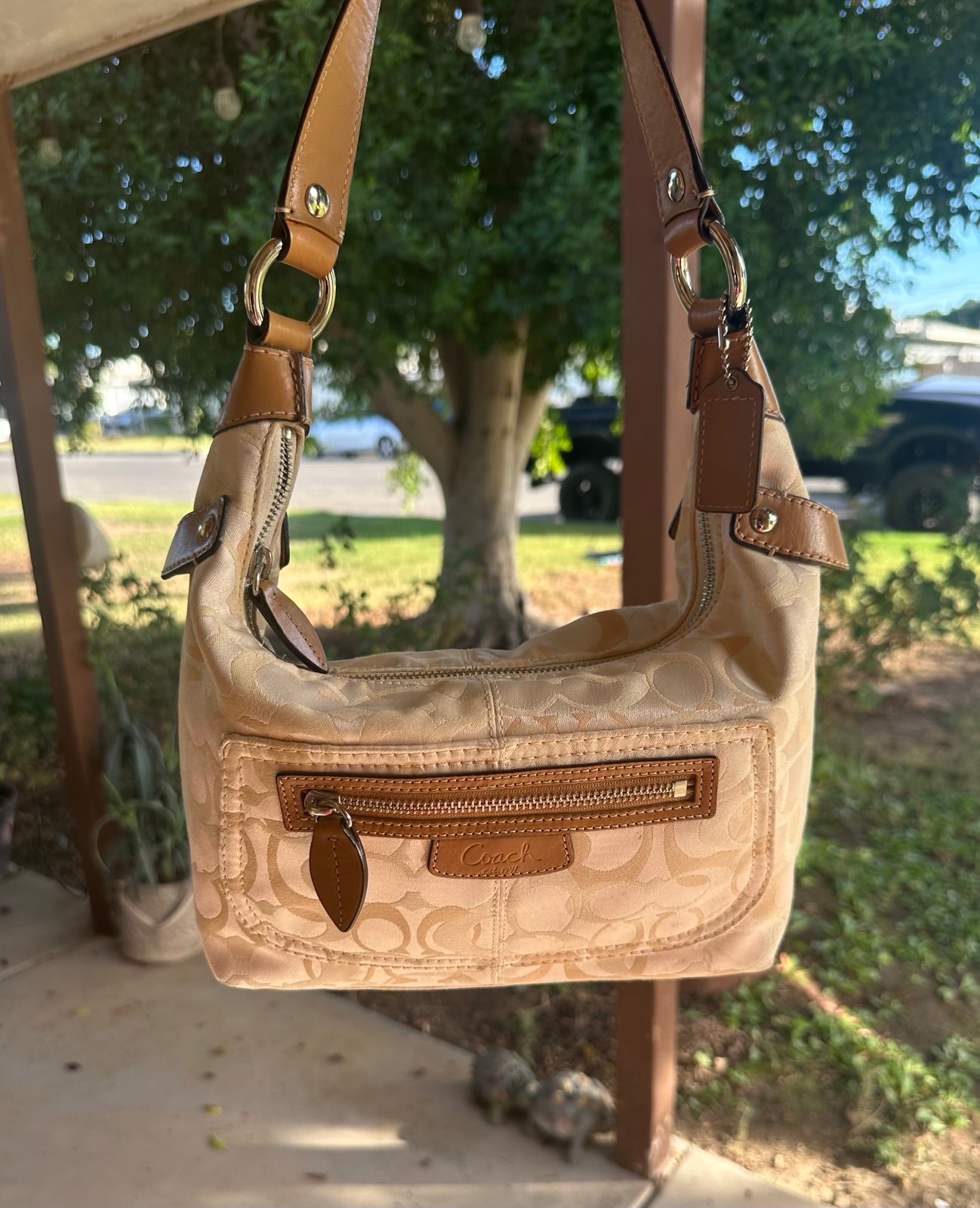 Vintage y2k coach penelope optic signature hobo bag