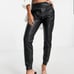 Commando faux leather joggers in black- Revolve