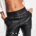 Commando faux leather joggers in black- Revolve