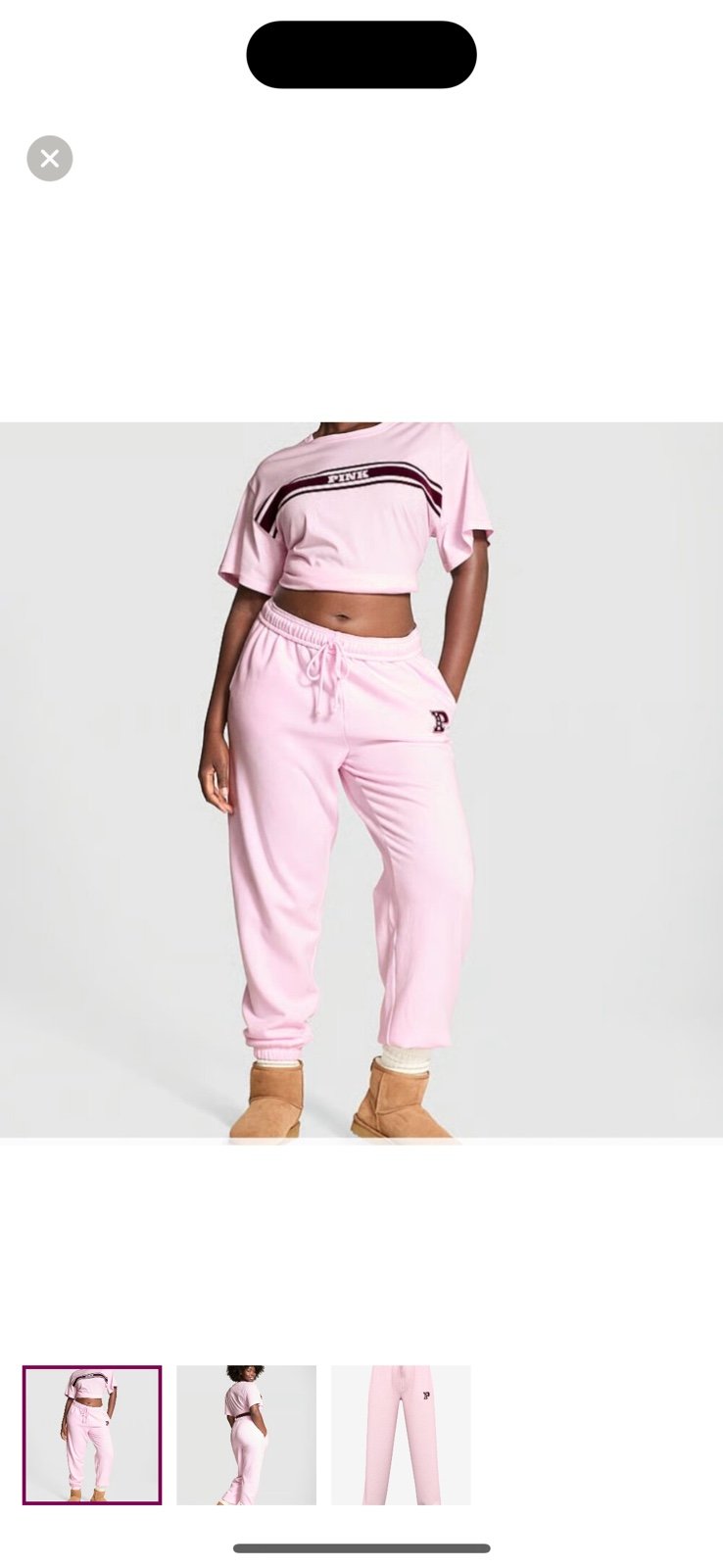 VS PINK Ivy Fleece Campus Sweatpants