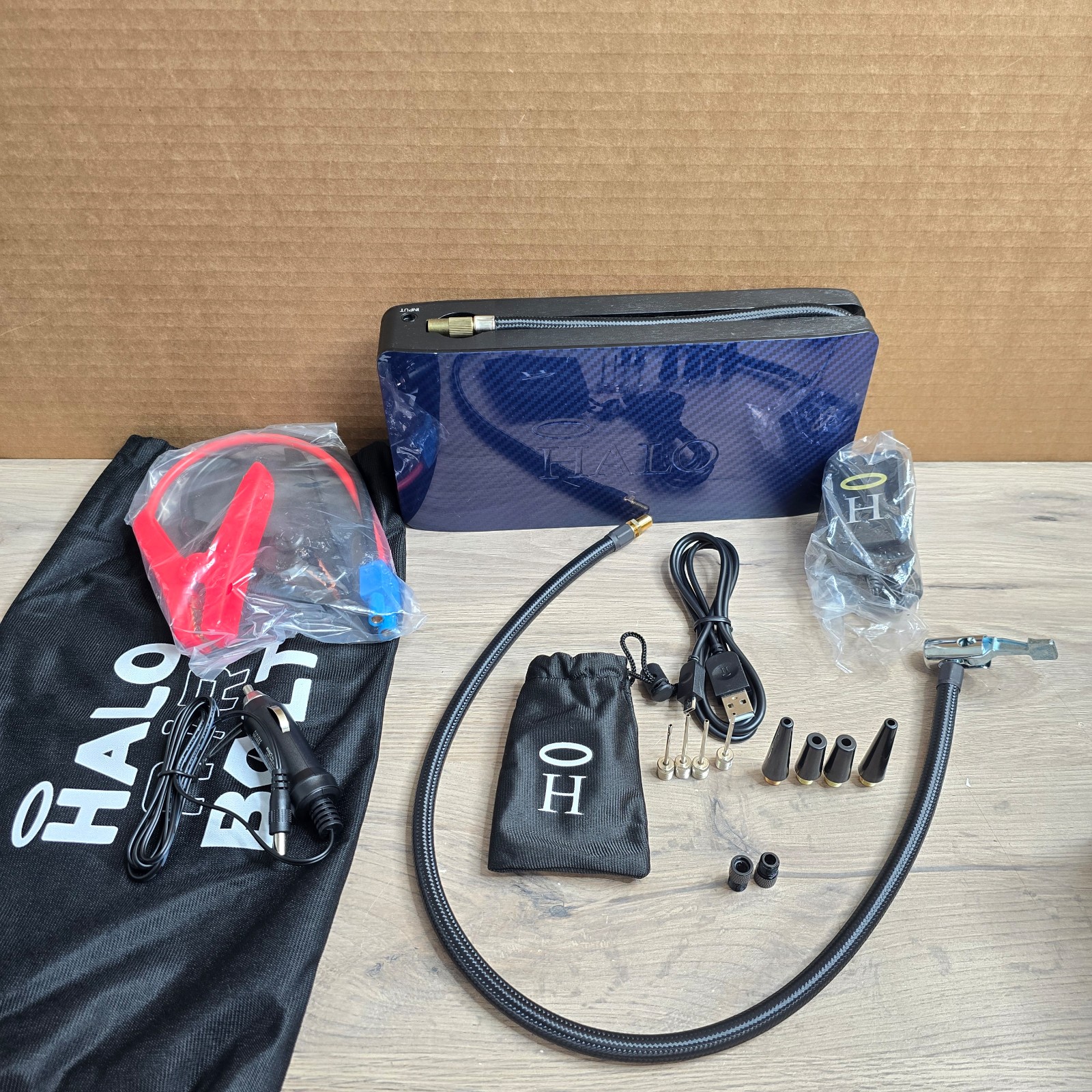 HALO Air BOLT - Portable Jump Start & Air Compressor.