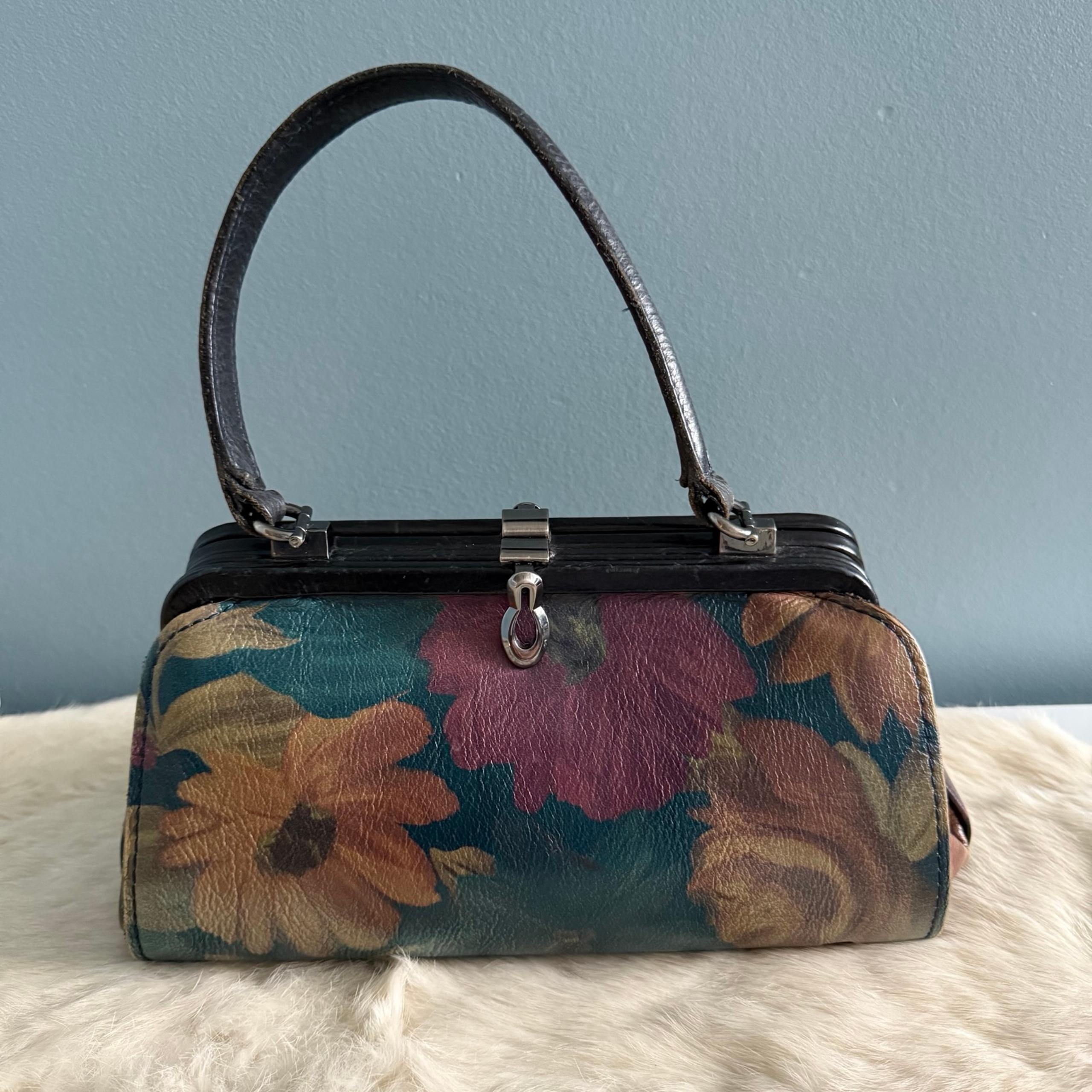 Patricia Nash Leather Floral Ferrara Satchel