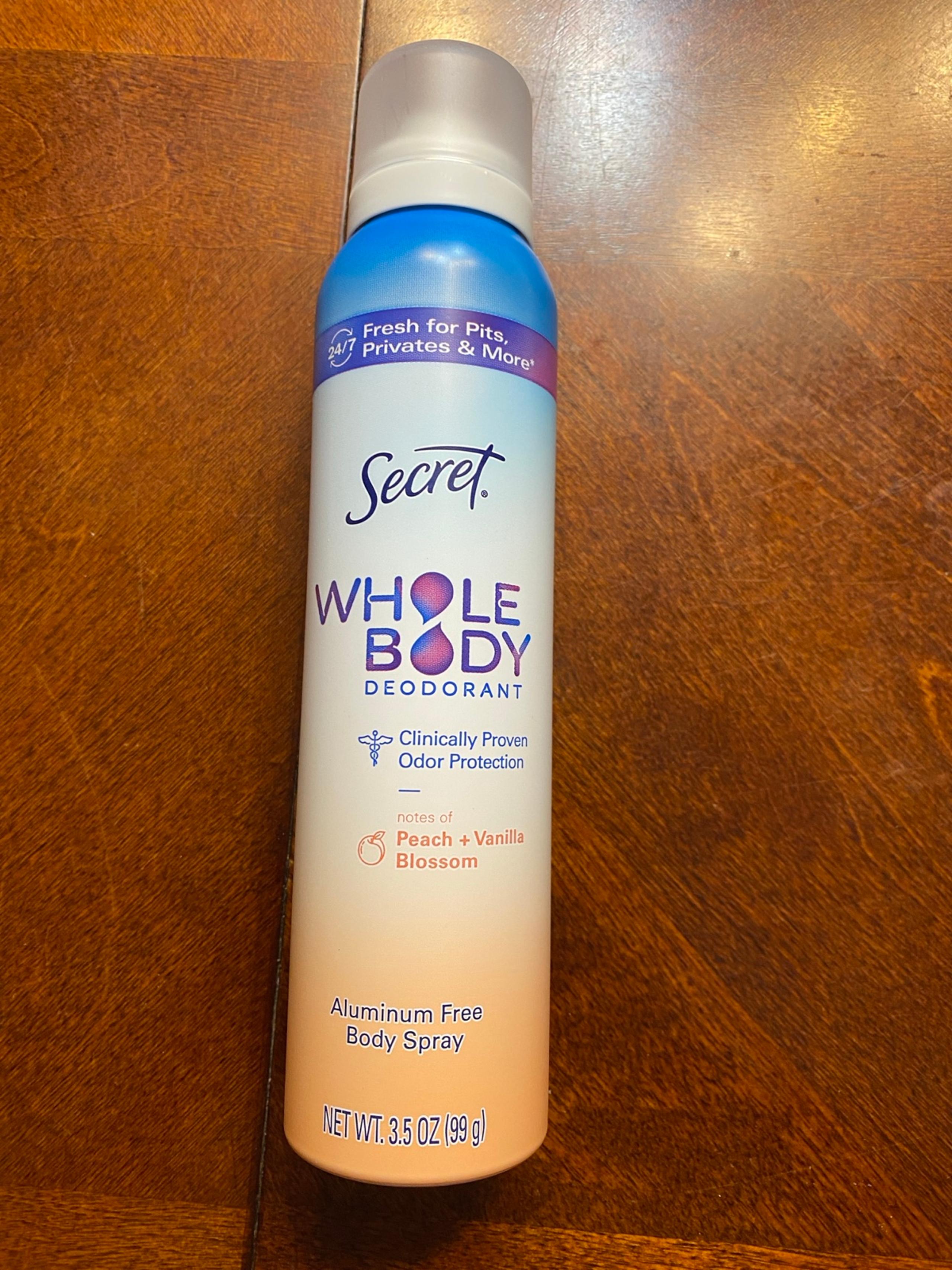 Secret Whole Body Deodorant Peach and Vanilla Blossom