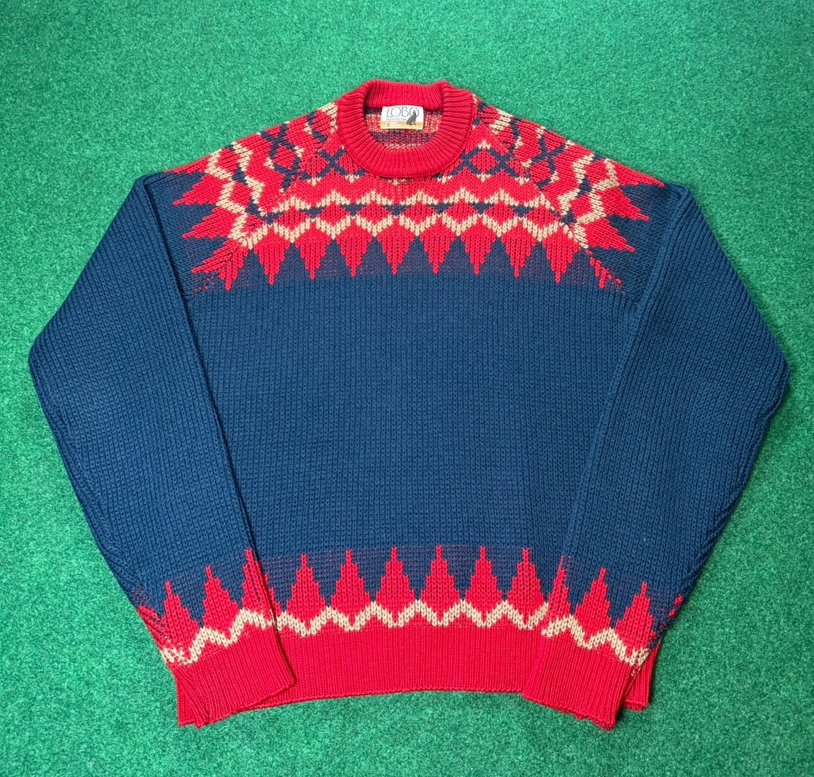70s Pendleton Lobo Wool sweater ICONIC perfect made in USA antique XL winter pre