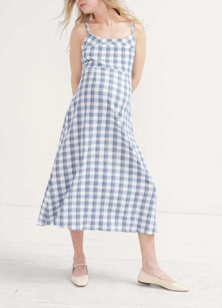 NWT hatch maternity Nina crinkled plaid dress 3 large