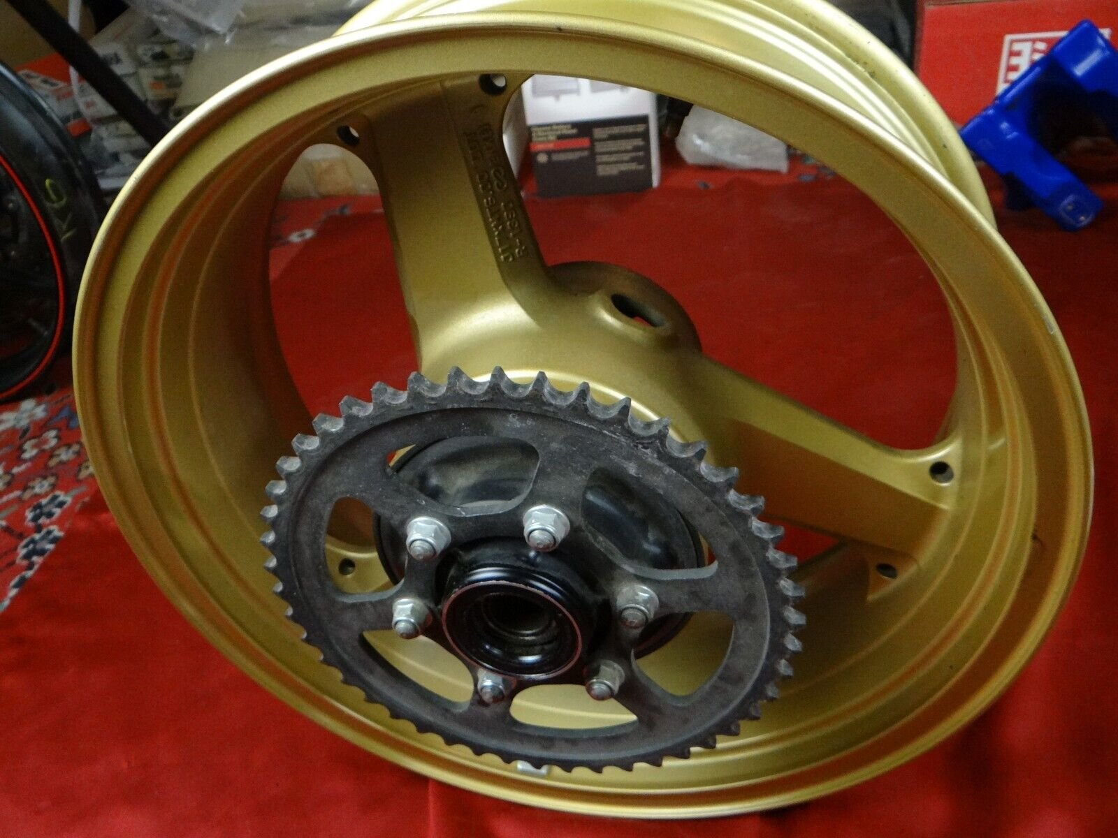【期間限定特価】 Gold, Wheel, Rear 2002-06 41073-1681 NINJA, ZX-12R Kawasaki スカート