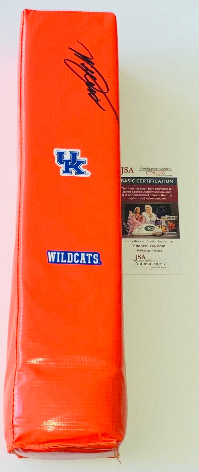 WILL LEVIS SIGNED AUTOGRAPHED KENTUCKY WILDCATS FOOTBALL TOUCHDOWN PYLON JSA COA