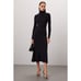 Toccin Black Ribbed Turtleneck Long Sleeve Midi Sweater Dress Size Medium