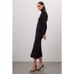 Toccin Black Ribbed Turtleneck Long Sleeve Midi Sweater Dress Size Medium