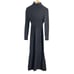 Toccin Black Ribbed Turtleneck Long Sleeve Midi Sweater Dress Size Medium