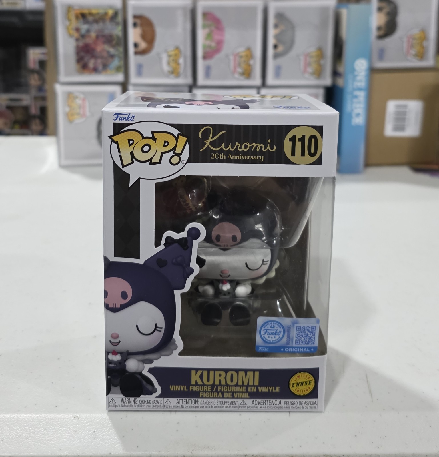 Sanrio 20th Anniversary Pop Kuromi Winking Chase Funko Exclusive #110 +Protector