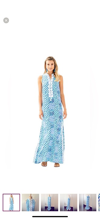 NWOT LILLY PULITZER JANE MAXI TOE IN ENGINEERED Size 4