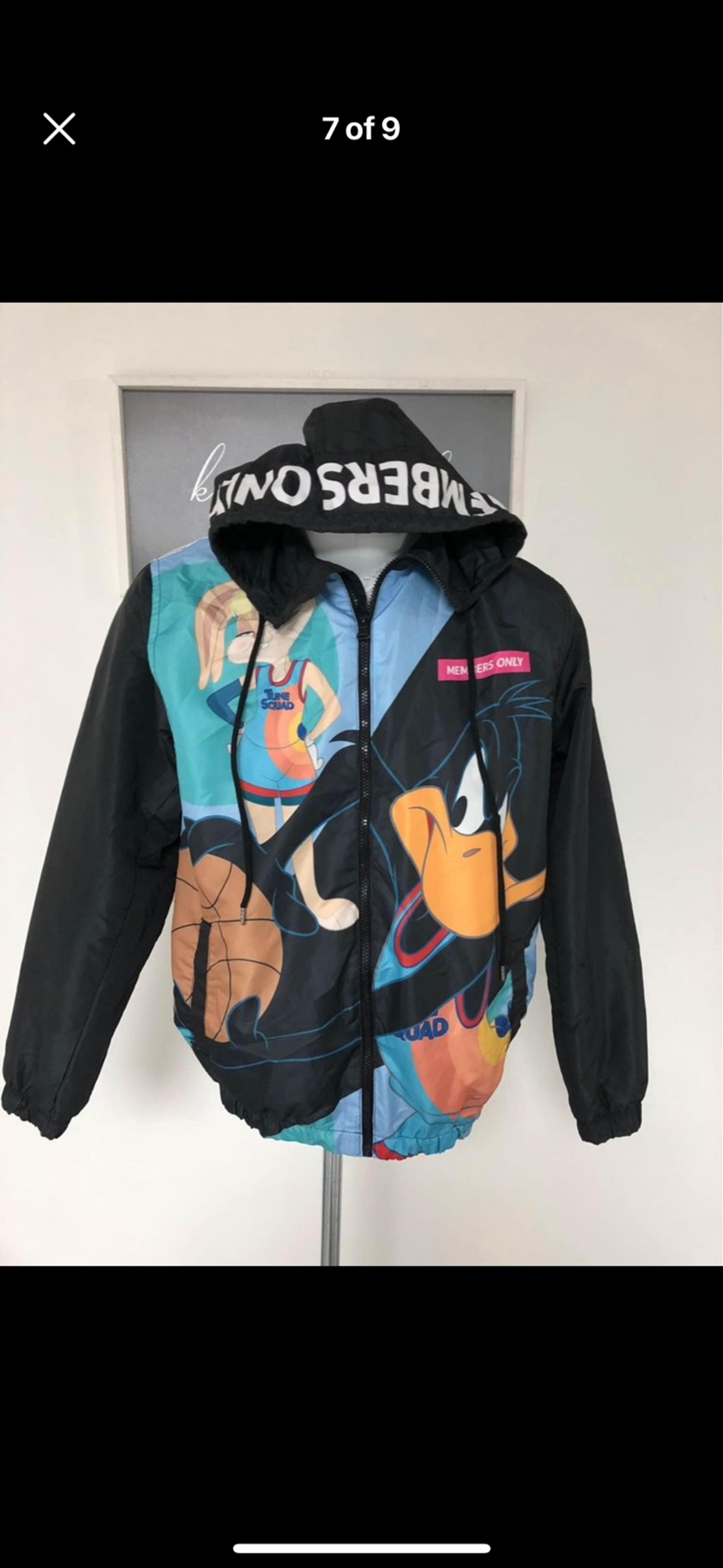 members only space jam men’s windbreaker jacket size medium great condition