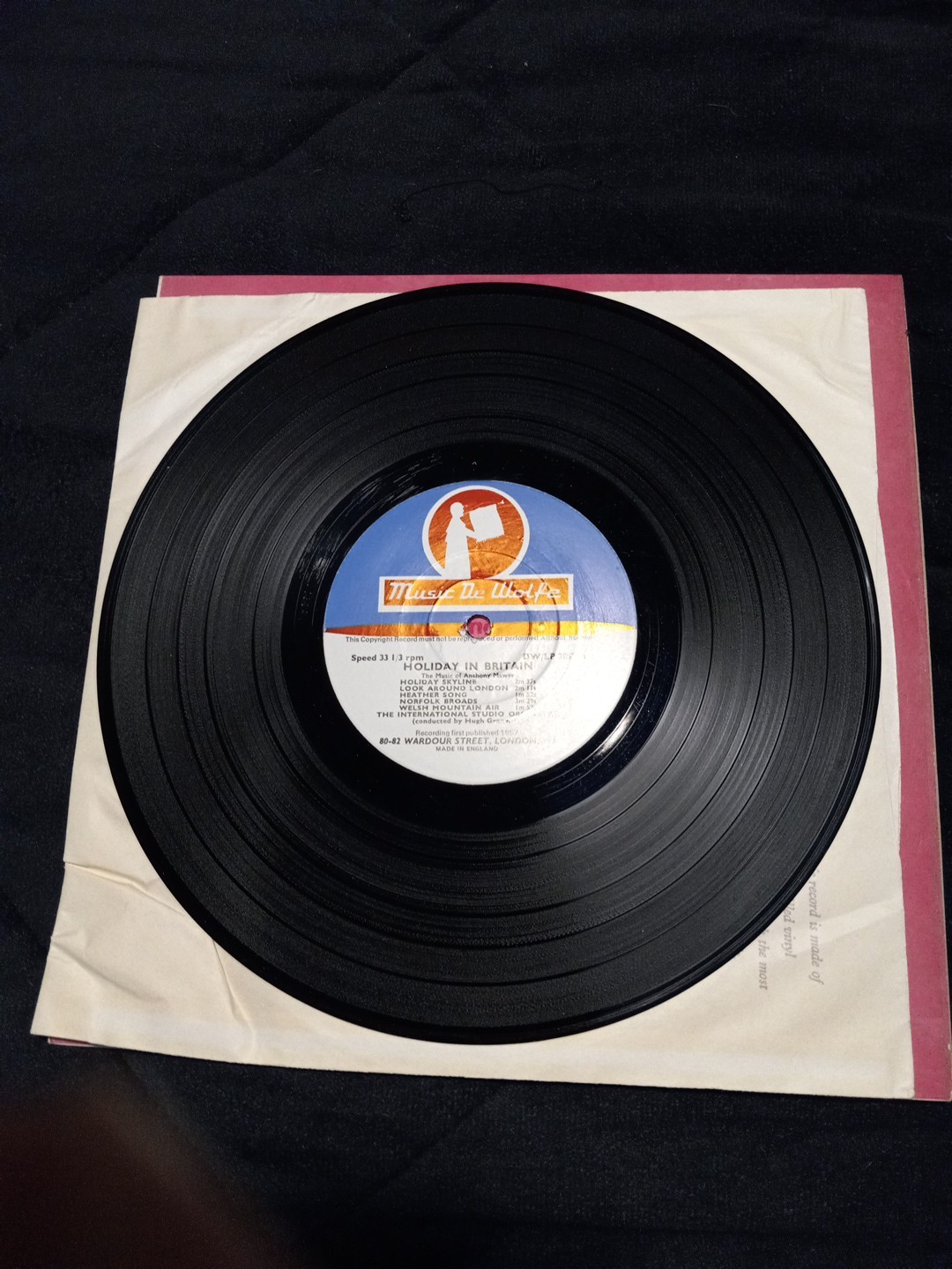 Music De Wolfe 10" LP, Holiday in Britain, Anthony Mawer