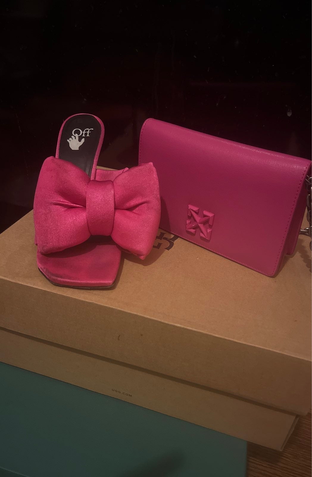 Off white shoe and purse