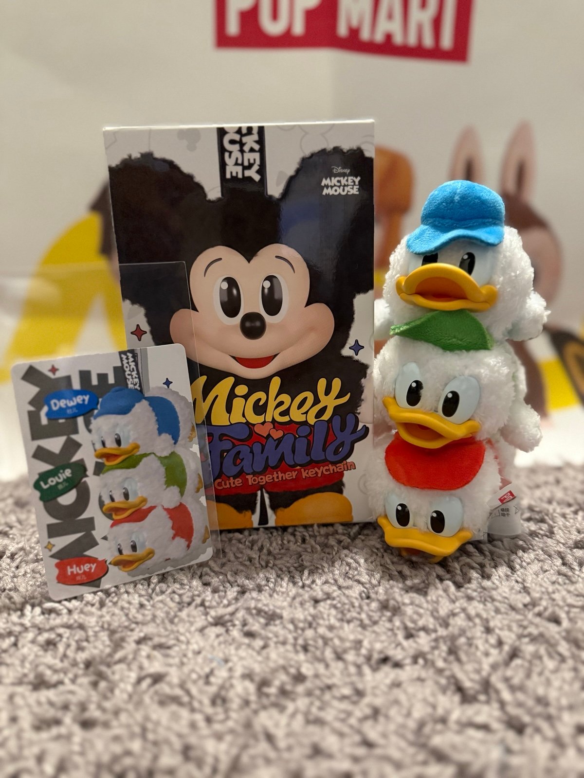 POP MART DISNEY MICKEY FAMILY TOGETHER Pendant Hidden Secret Huey Dewey Louie