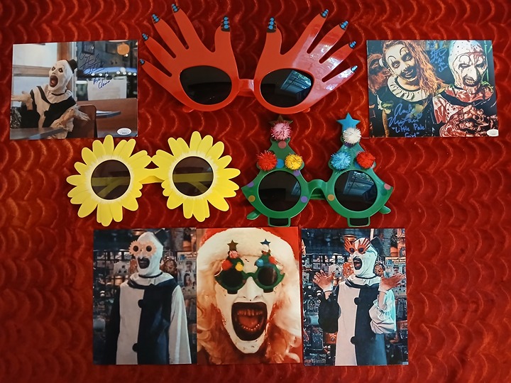 RARE ART THE CLOWN TERRIFIER SUN GLASSES COLLECTION HALLOWEEN HORROR + PHOTOS