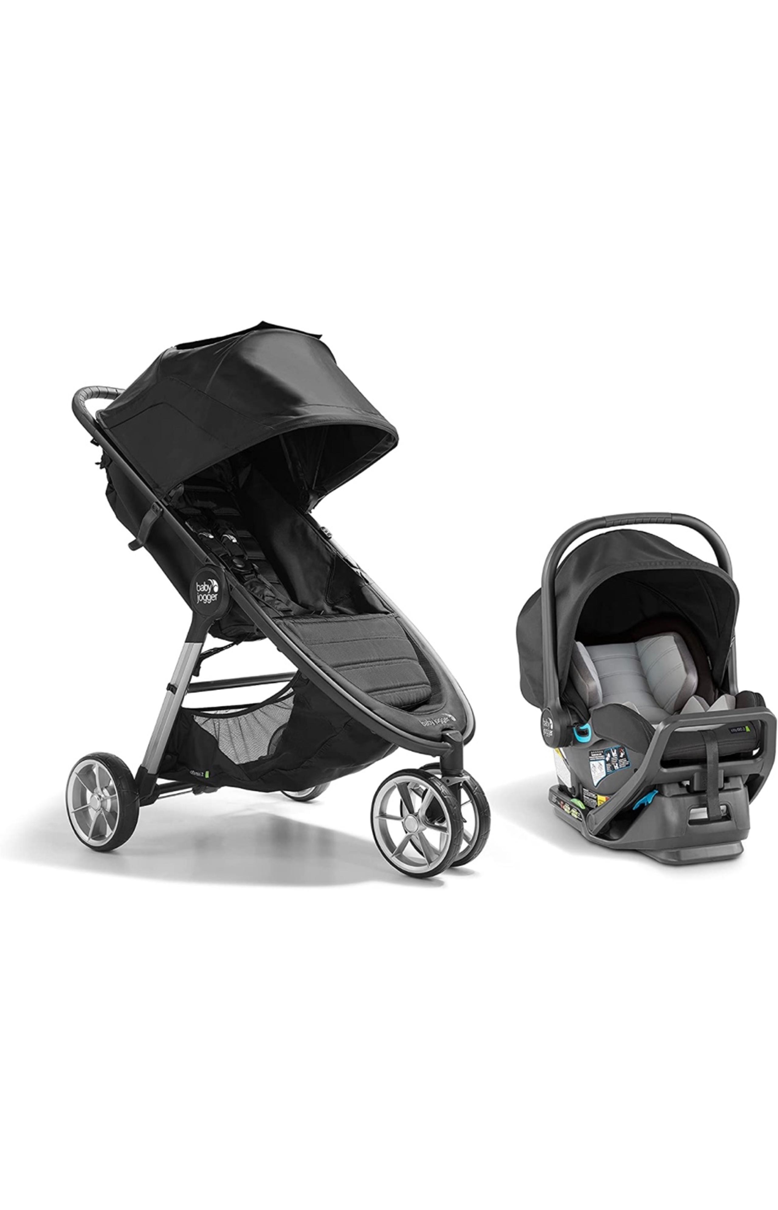 Baby Jogger City Mini 2 Travel System, Jet --- BOTH BOXES FACTORY SEALED -- 2 PC