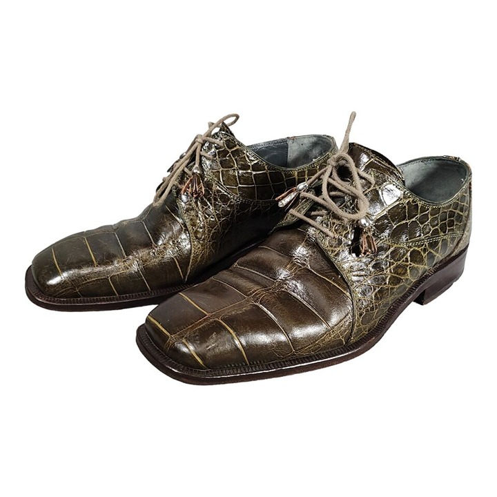 David Eden Genuine Alligator Dress Shoes - Slick Exotica - Men's Luxury Footwear