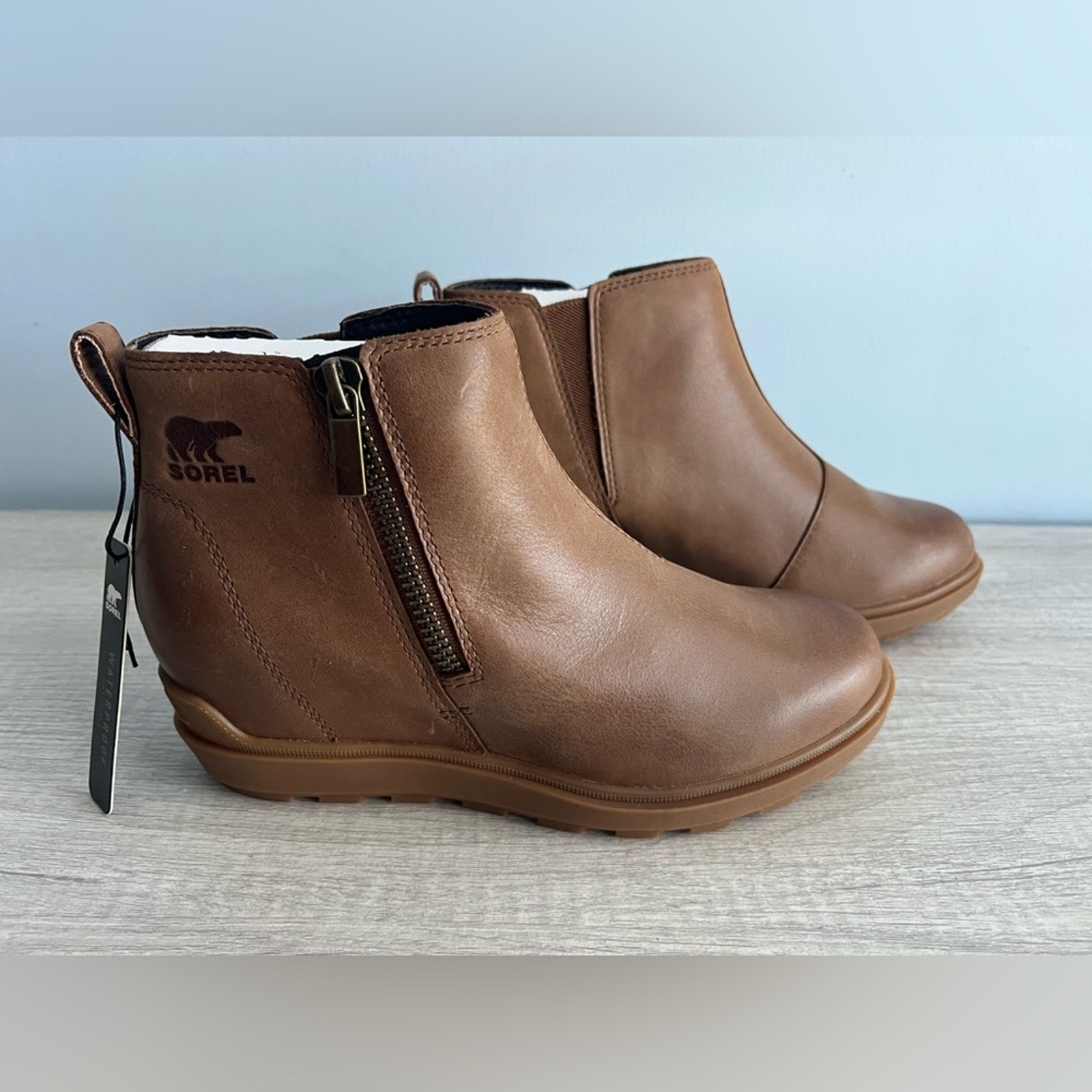 Sorel Women's Evie II Zip Wedge Booties Size 6.5