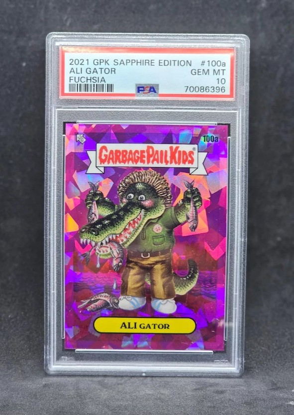 2021 Topps GPK Sapphire Ali Gator 100a PSA 10 Fuchsia Garbage Pail Kids POP 1