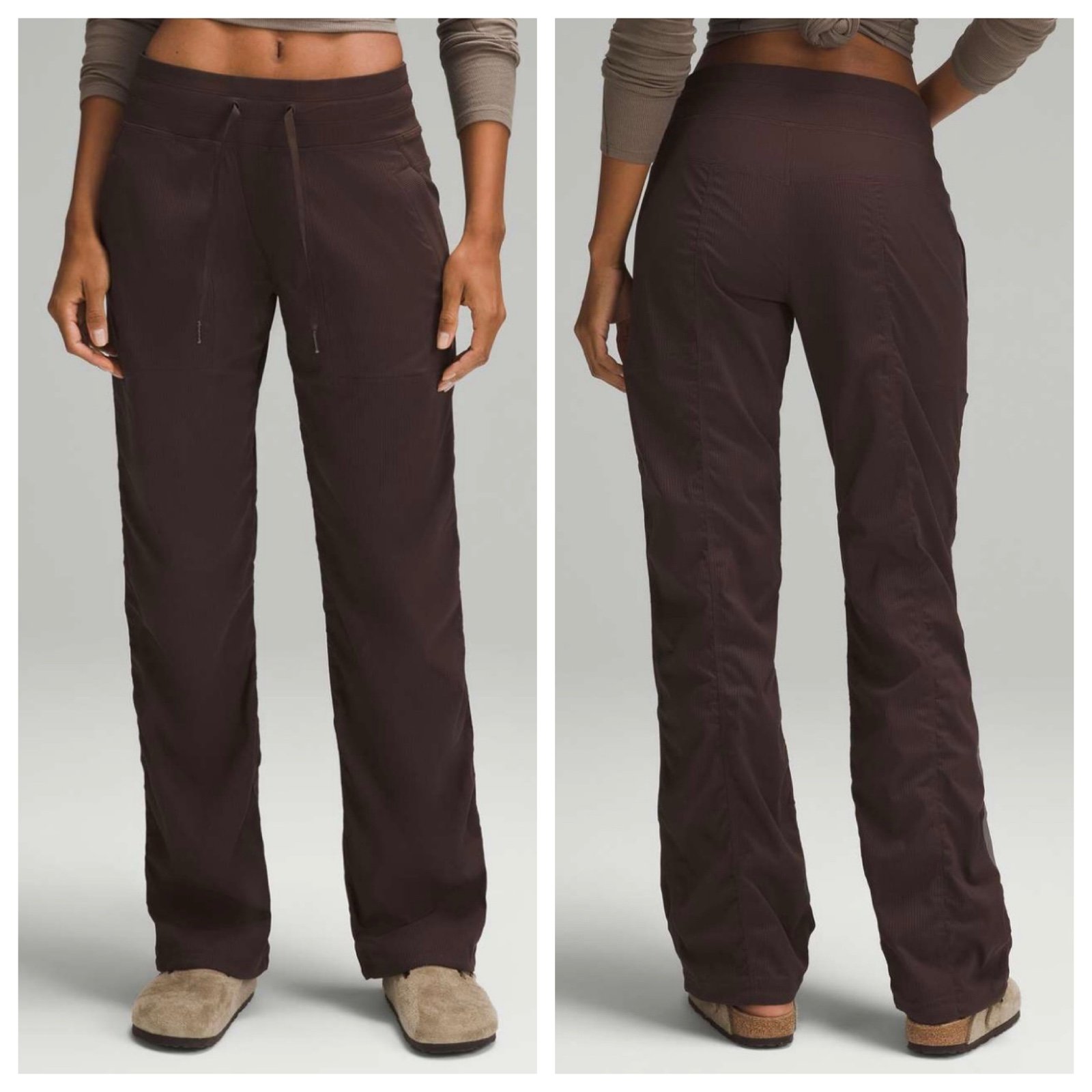 lululemon - NWT dance studio mid rise pant regular lightweight stretch brown