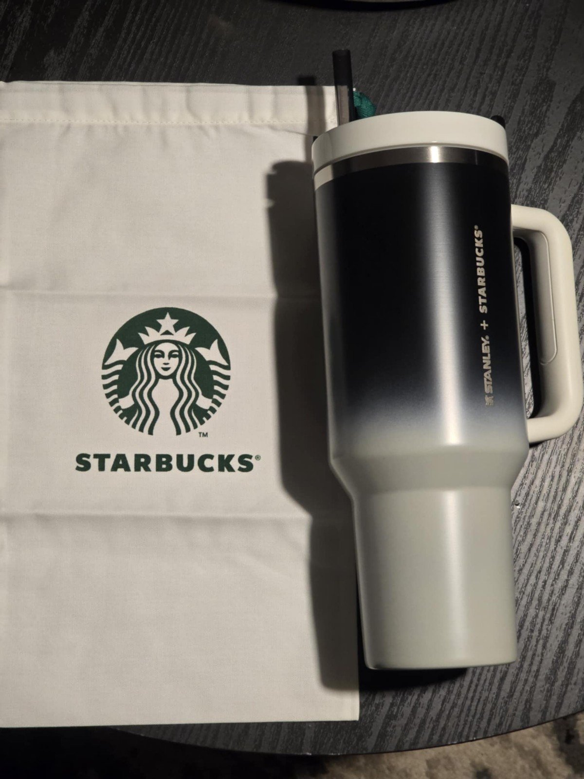 Starbucks x Stanley limited edition Black White gradient