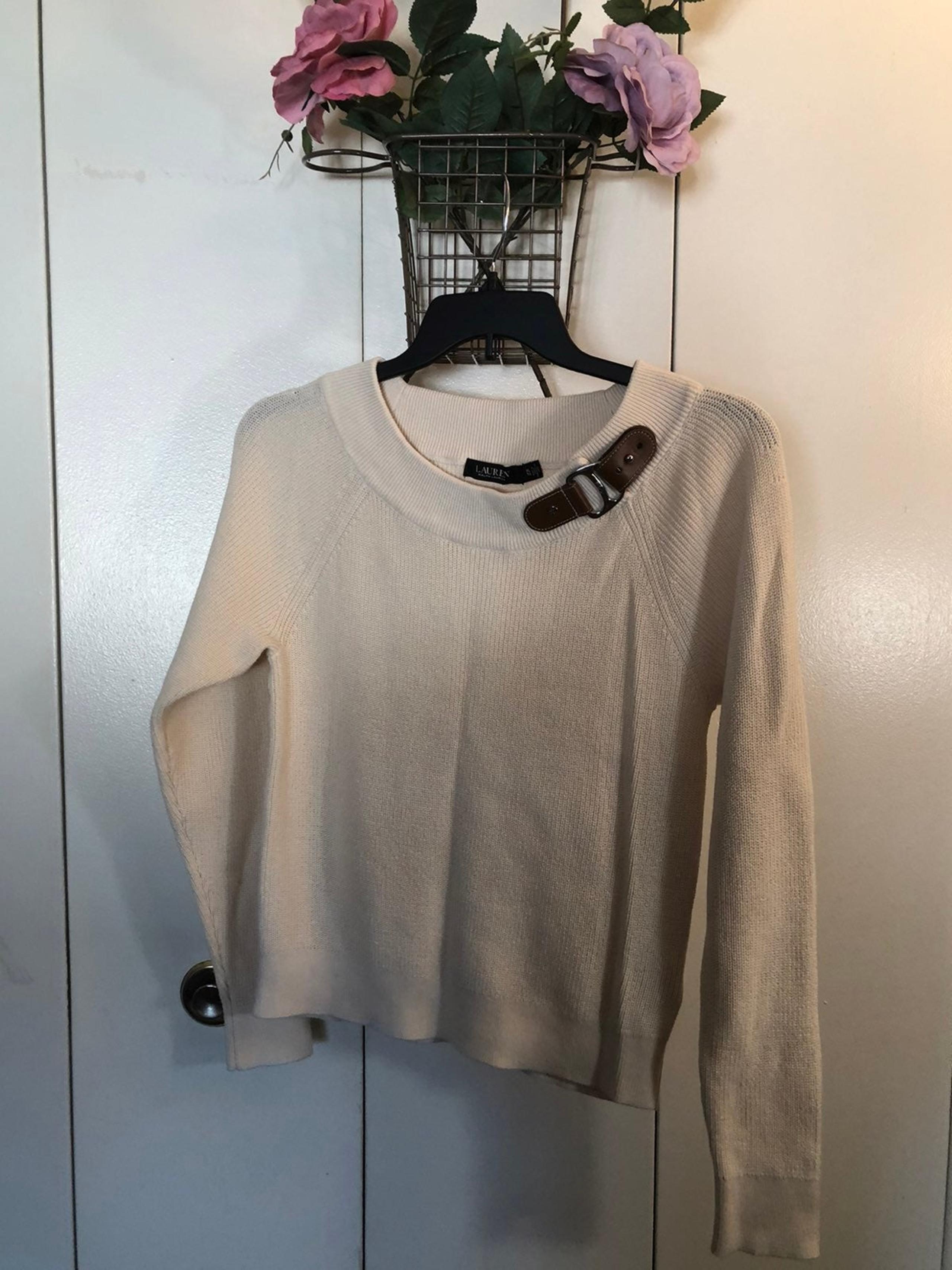 scoop neck sweater with buckle detailing - Lauren Ralph Lauren