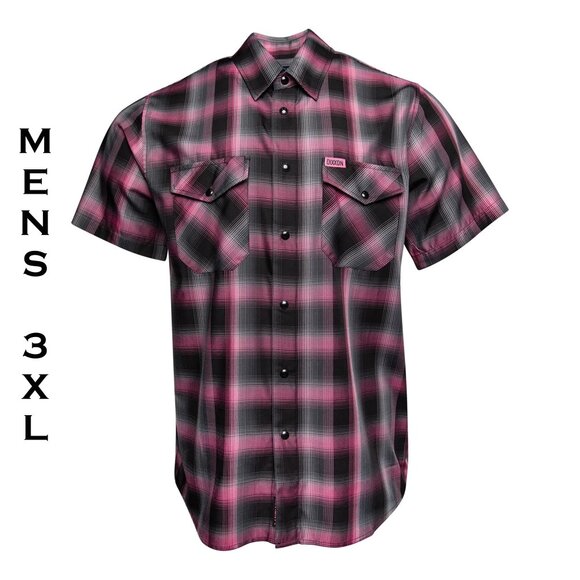DIXXON FLANNEL - MIDNIGHT VICE Bamboo Shirt SS - Men's 3XL