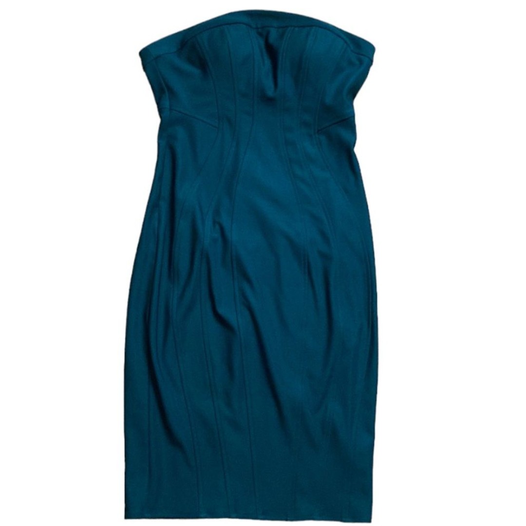 Zac Posen Women’s Rhonda Bandeau Teal Knee Length Sz 4