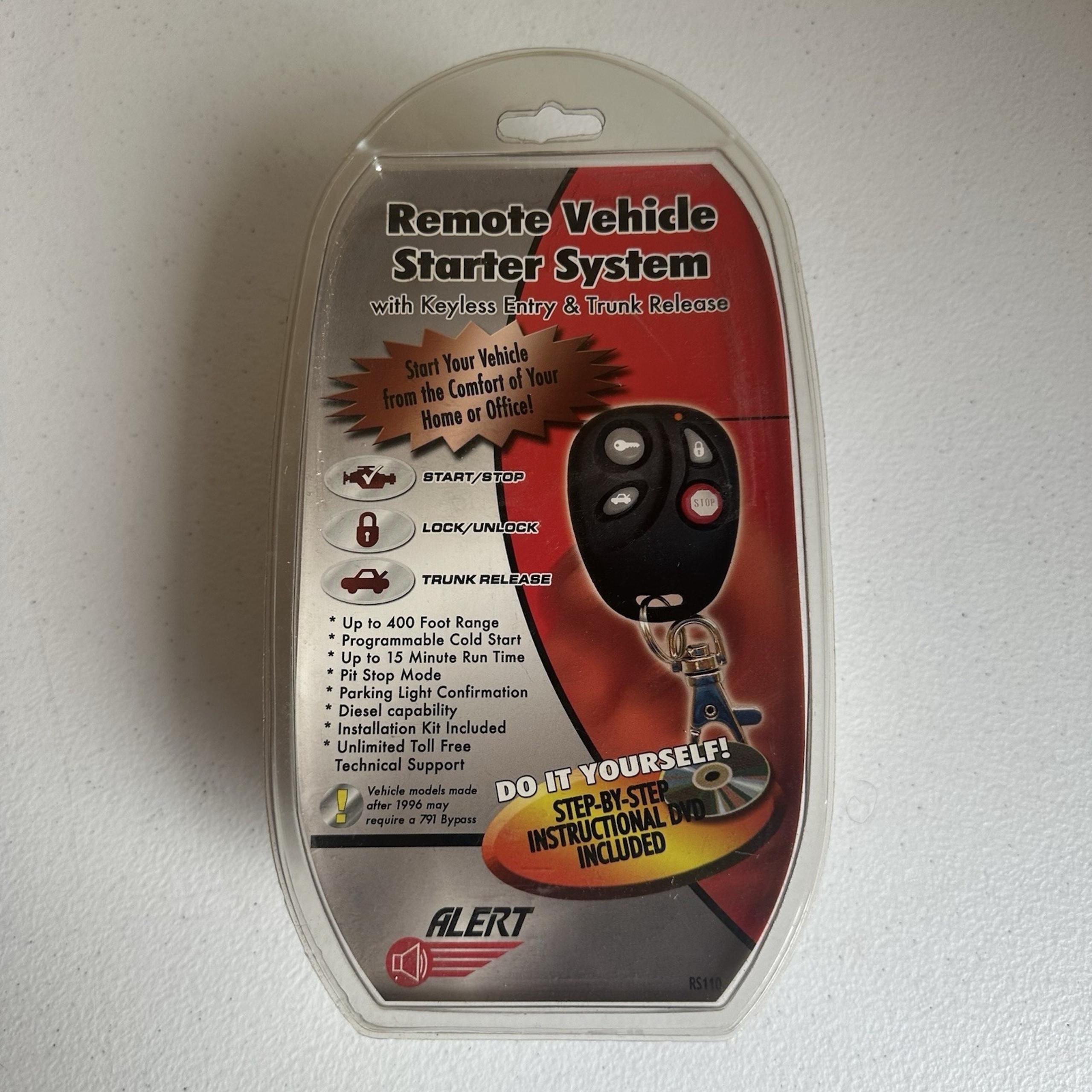 Alert Remote Vehicle Starter System - RS110 - Brand New Sealed - Easy To Install