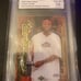 2003 upper deck, LeBron James rookie card number 18 guess one happy